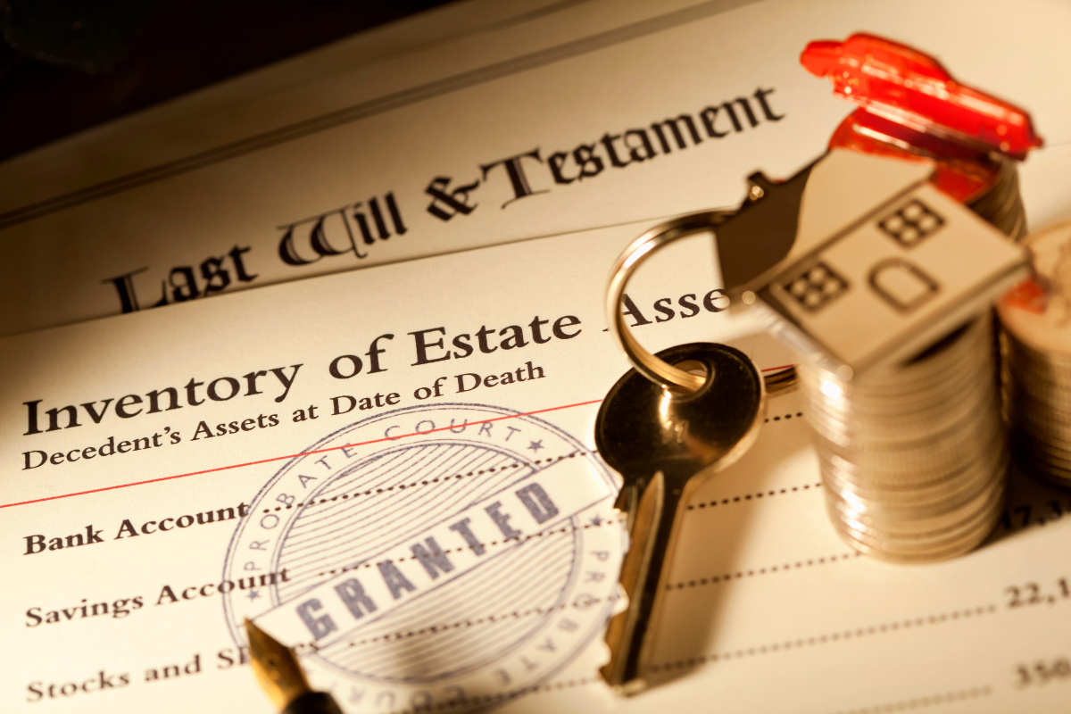Image of important documents that are a key component of any death in the family checklist.