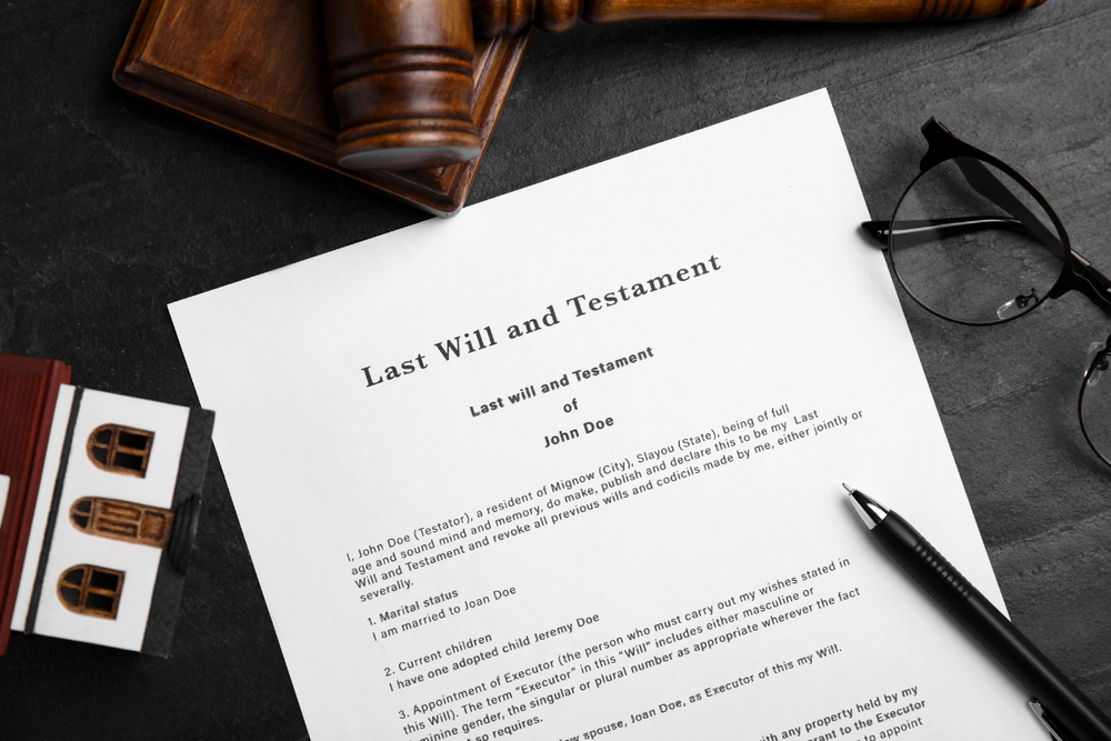 Image of a draft will on a desk for a blog post covering making a will